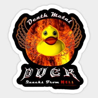 Death Metal Duck Sticker